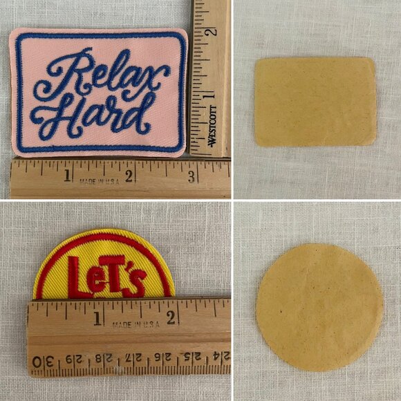 Set of 8 Colorful Embroidered Patches Fun Quotes and Designs for Clothing Crafts - Picture 5 of 7